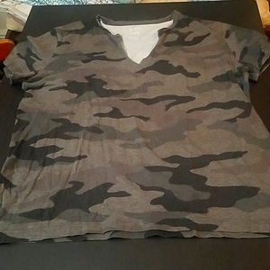 Victoria's Secret PINK, Camoflauge Short Sleeve Shirt, Size Large-But Can Fit XL